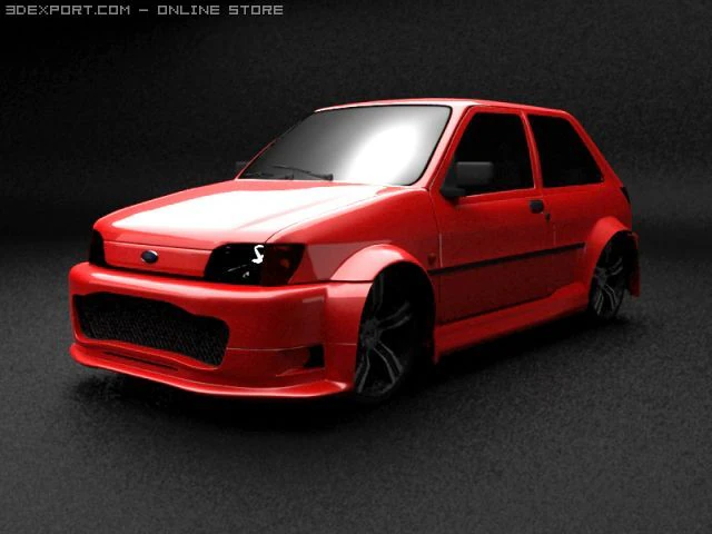 ford fiesta mk3 modified 3D Model .c4d .max .obj .3ds .fbx .stl .blend 