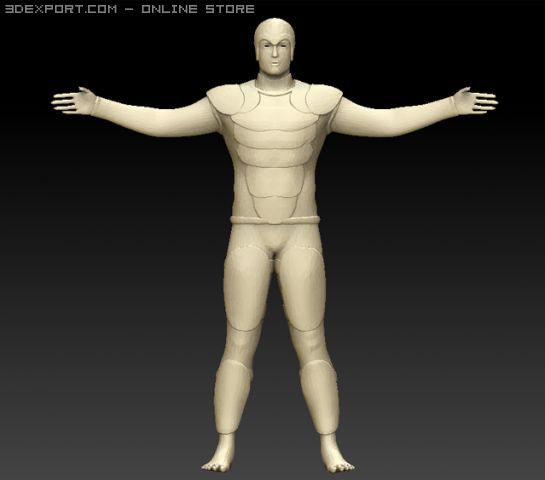 basic soldier 3D Modell .c4d .max .obj .3ds .fbx .stl .blend