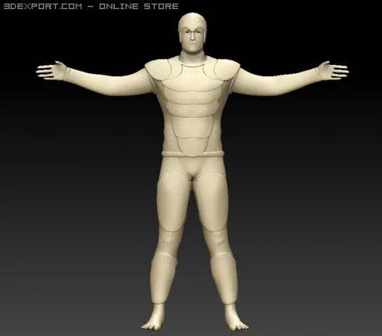 einfacher Soldat 3D Modell .c4d .max .obj .3ds .fbx .stl .blend 