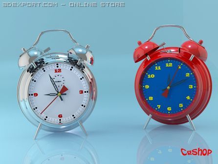 alarm clock Model 3D .c4d .max .obj .3ds .fbx .stl .blend 