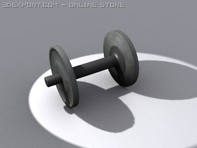 dumbbell 3D Модель .c4d .max .obj .3ds .fbx .stl .blend 