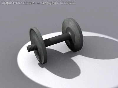 dumbbell 3D Model .c4d .max .obj .3ds .fbx .stl .blend 