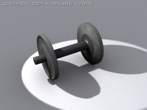 dumbbell 3D मॉडल