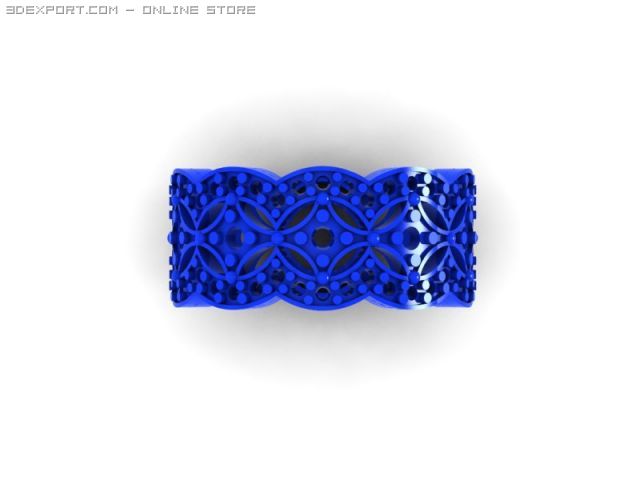 flower eternity ring 3D Model .c4d .max .obj .3ds .fbx .stl .blend 