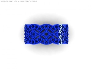 flower eternity ring Modello 3D