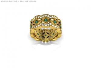 flower eternity ring 3D Model