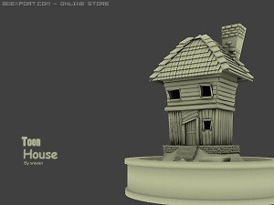 toon house Model 3D