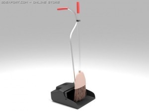 dustpan with brush Modèle 3D