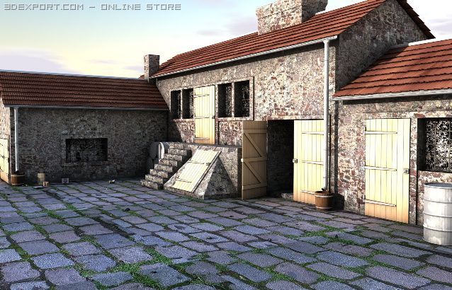 old industrial Modelo 3D .c4d .max .obj .3ds .fbx .stl .blend 