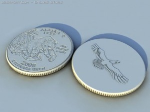 alaska coin 3D-Modell