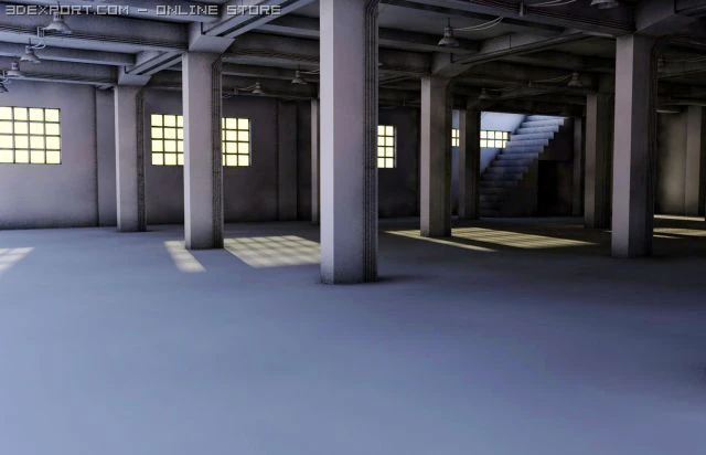 зал 2 3D Модель .c4d .max .obj .3ds .fbx .stl .blend