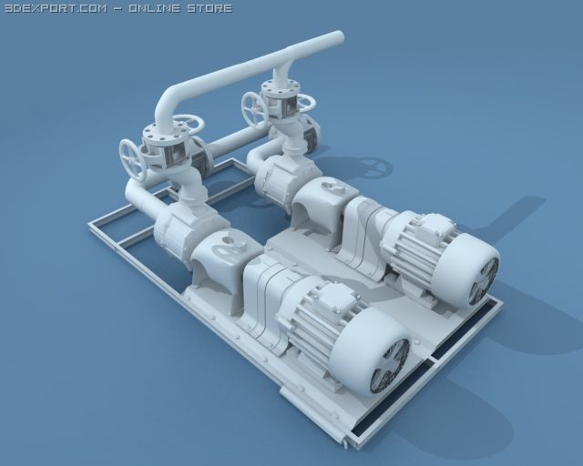 pump Model 3D .c4d .max .obj .3ds .fbx .stl .blend 