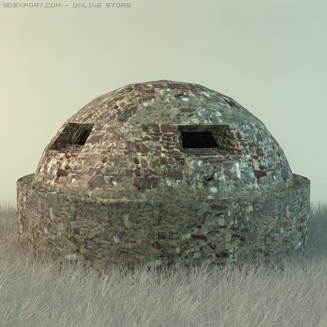 bunkers 3D Модель .c4d .max .obj .3ds .fbx .stl .blend 