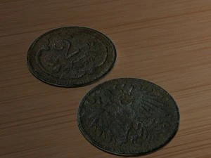 2 old coin 3D Model