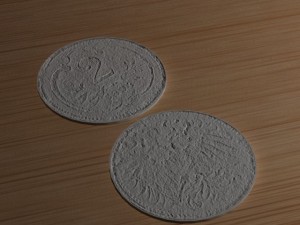 2 old coin 3D मॉडल