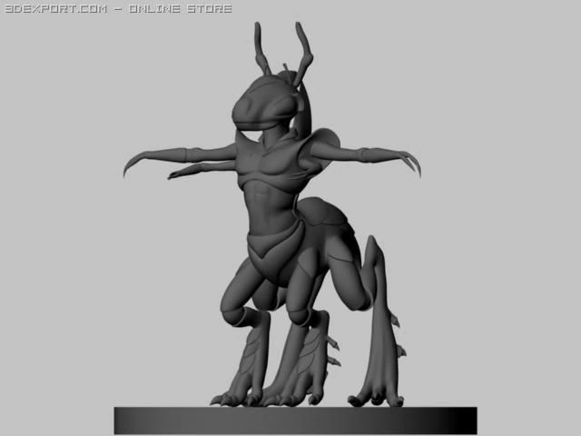 cr&eacute;ature fourmi Modèle 3D .c4d .max .obj .3ds .fbx .stl .blend 