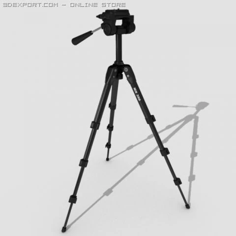 compact tripod 3D Model .c4d .max .obj .3ds .fbx .stl .blend 