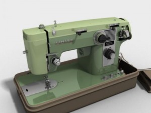 white sewing machine model 530 3D Model