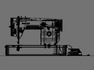 white sewing machine model 530 3D Model