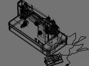 white sewing machine model 530 3D Model