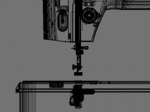 white sewing machine model 530 3D Model
