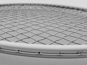 badminton rackect with shuttlecock 3D 모델