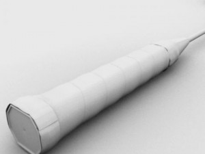 badminton rackect with shuttlecock 3D 모델