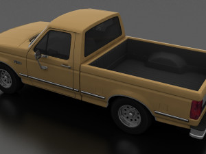 f-150 pickup 1992 regular cab short box Modelo 3D