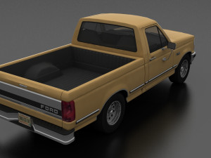 f-150 pickup 1992 regular cab short box Modelo 3D