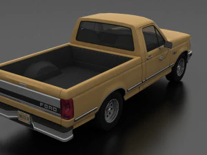 f-150 pickup 1992 regular cab short box 3D Model