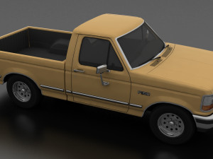 f-150 pickup 1992 regular cab short box Modelo 3D