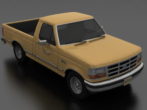 f-150 pickup 1992 regular cab short box 3D Model
