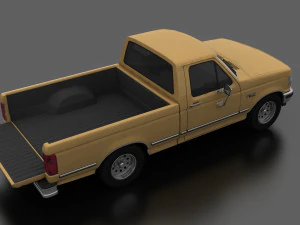 f-150 pickup 1992 regular cab short box 3D Model