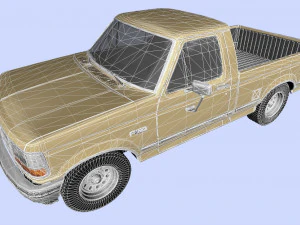 f-150 pickup 1992 regular cab short box 3D Model