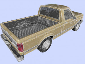 f-150 pickup 1992 regular cab short box Modelo 3D
