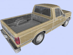 f-150 pickup 1992 regular cab short box 3D Model