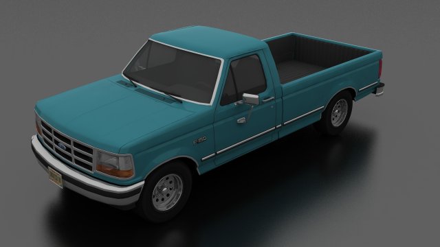 f-150 pickup 1992 regular cab long box 3Dモデル .c4d .max .obj .3ds .fbx .stl .blend 