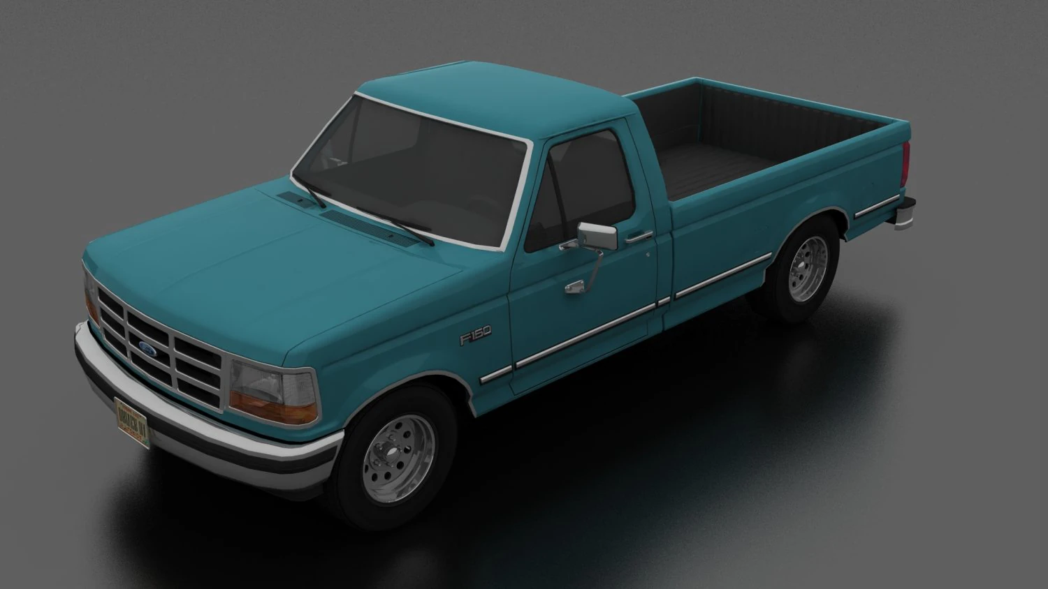 f-150 pickup 1992 regular cab long box 3D Model .c4d .max .obj .3ds .fbx .stl .blend 