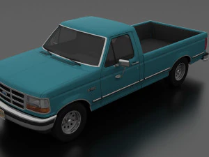 F-150 pick-up del 1992, cabina regolare, scatola lunga Modello 3D