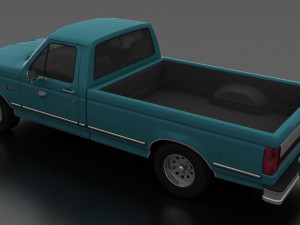 f-150 pickup 1992 regular cab long box 3Dモデル