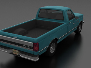 f-150 pickup 1992 regular cab long box 3Dモデル