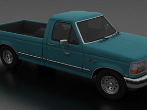 f-150 pickup 1992 regular cab long box 3Dモデル