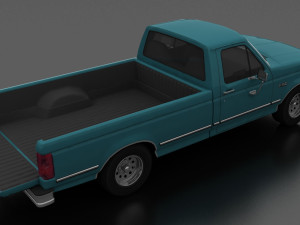 f-150 pickup 1992 regular cab long box 3Dモデル