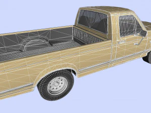 f-150 pickup 1992 regular cab long box 3D Model