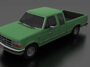 F-150 pick-up 1992 supercab corto Modello 3D