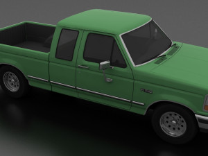 f-150 pickup 1992 supercab short box 3Dモデル