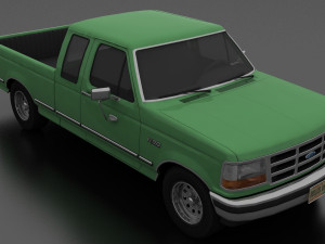 f-150 pickup 1992 supercab short box 3Dモデル
