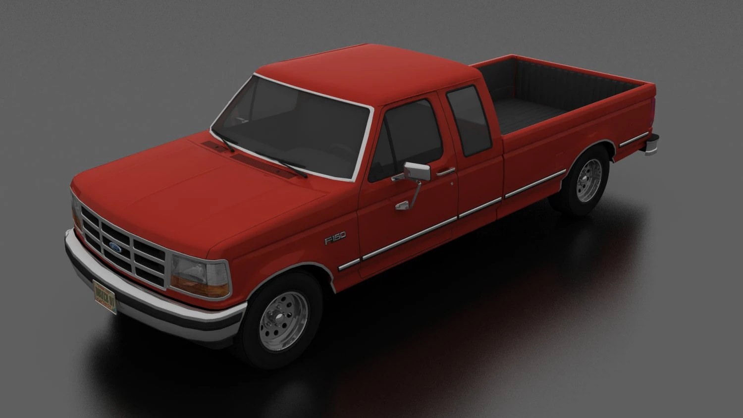 f-150 pickup 1992 supercab long box 3D Model .c4d .max .obj .3ds .fbx .stl .blend 