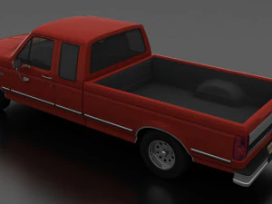 f-150 pickup 1992 supercab long box 3D Model
