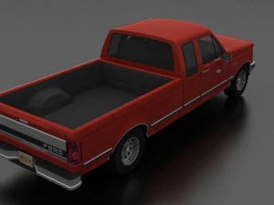 f-150 pickup 1992 supercab long box 3D Model